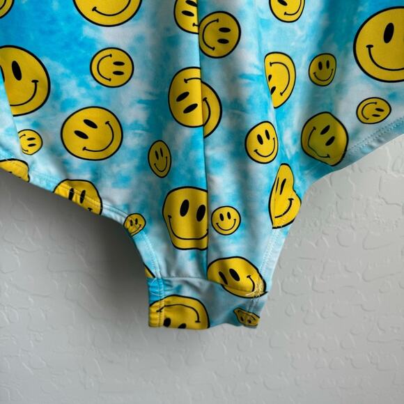 Posh Peanut Swimsuit One Piece Blue Smiley Face - Picture 10 of 14